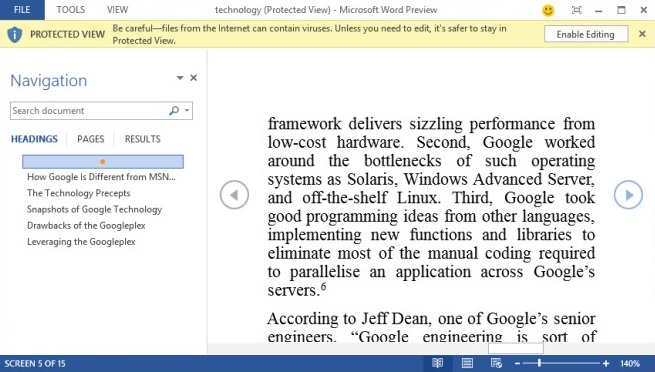 Tắt tính năng Protected View khi mở Word, Excel, PowerPoint