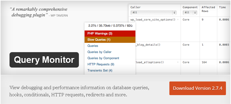 Query Monitor – Tìm lỗi và tối ưu truy vấn WordPress