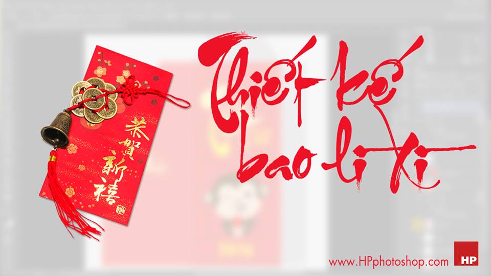 Hướng dẫn thiết kế bao lì xì Bính Thân 2016 đơn giản